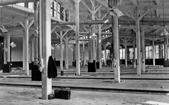 Doors Open - interior of John Street Roundhouse whitewashed before opening.